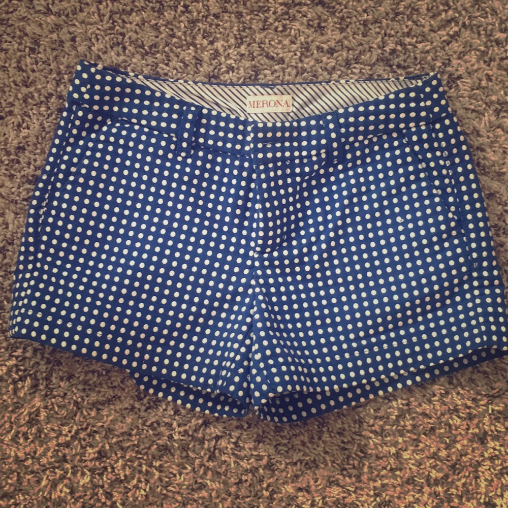 Blue & white shorts